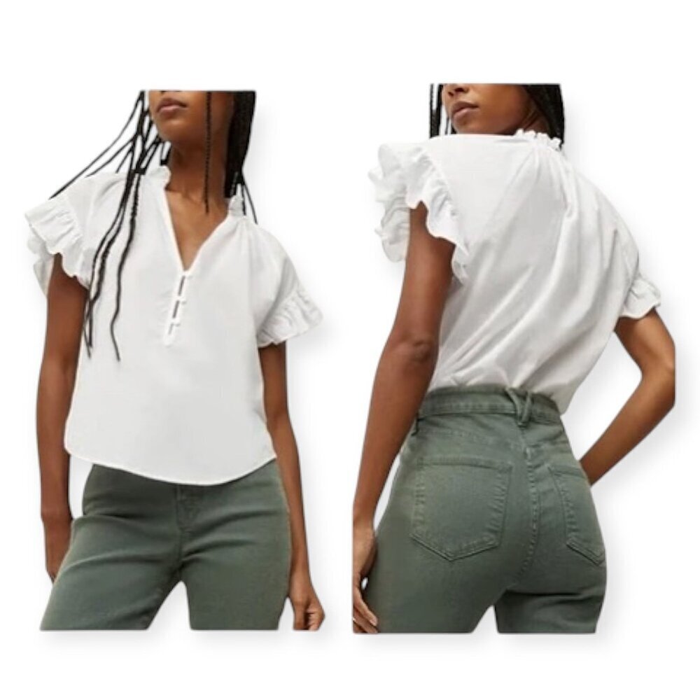 Veronica Beard White Milly Shirt, Size M, New with tag